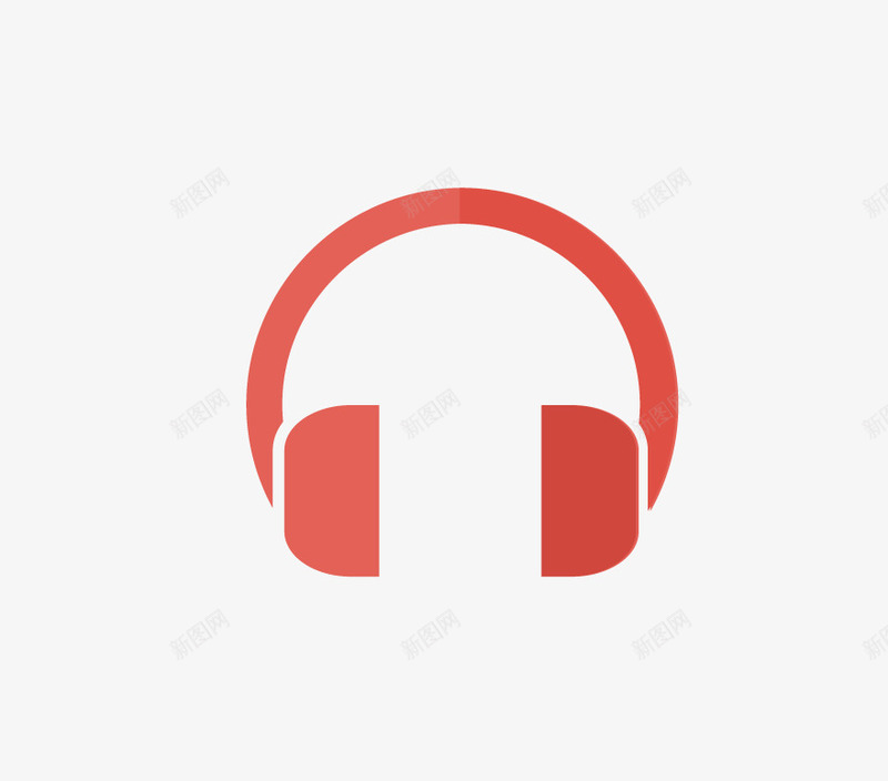 耳机音乐扁平化矢量图ai免抠素材_新图网 https://ixintu.com 扁平化 耳机 音乐 矢量图