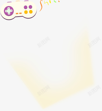 卡通发光特效游戏手柄png免抠素材_新图网 https://ixintu.com 卡通 发光 手柄 游戏 特效