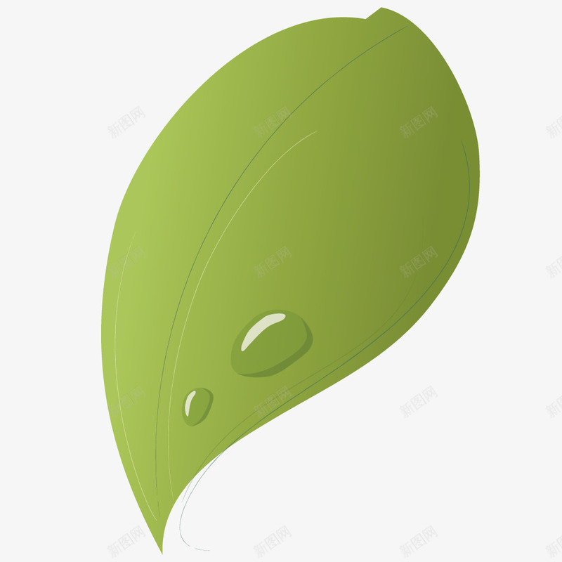 树叶上的水滴矢量图ai免抠素材_新图网 https://ixintu.com 手绘 树叶 水滴 绿叶 绿色 矢量图