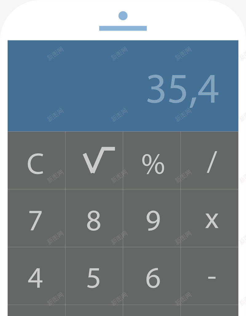 手机计算器png免抠素材_新图网 https://ixintu.com 手机app首页 手机计算器