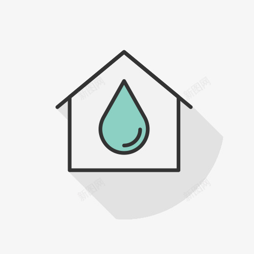 水滴图标png_新图网 https://ixintu.com 世界环保日 水滴 水滴图标 省水 节约用水
