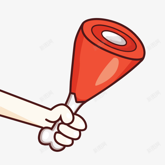 手拿红色大鸡腿手势卡通手绘png免抠素材_新图网 https://ixintu.com 卡通红色 手势 红色 红色卡通