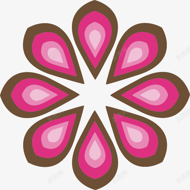 水滴花朵png免抠素材_新图网 https://ixintu.com 彩色 水滴 水滴型 水滴形状 花朵