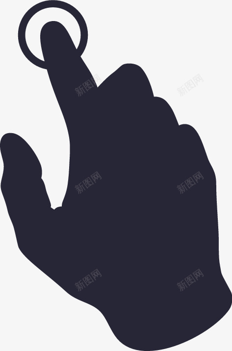 手势单击矢量图图标eps_新图网 https://ixintu.com 手势单击 矢量图