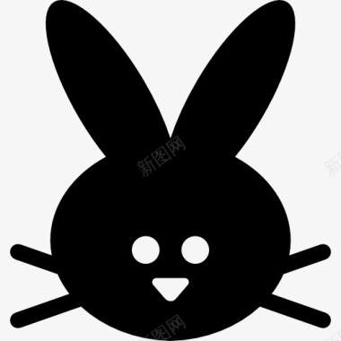 可爱的兔子头图标图标