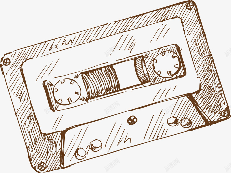 音乐线条磁带手绘复古png免抠素材_新图网 https://ixintu.com 复古 手绘 磁带 线条 音乐