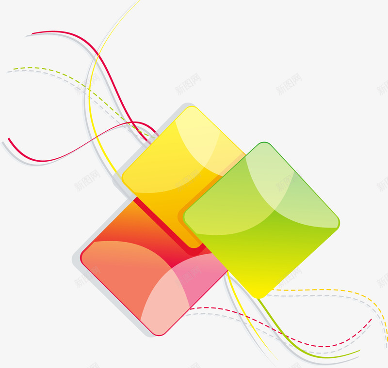 抽象炫彩几何方块线条png免抠素材_新图网 https://ixintu.com 几何 抽象 方块 炫彩 线条