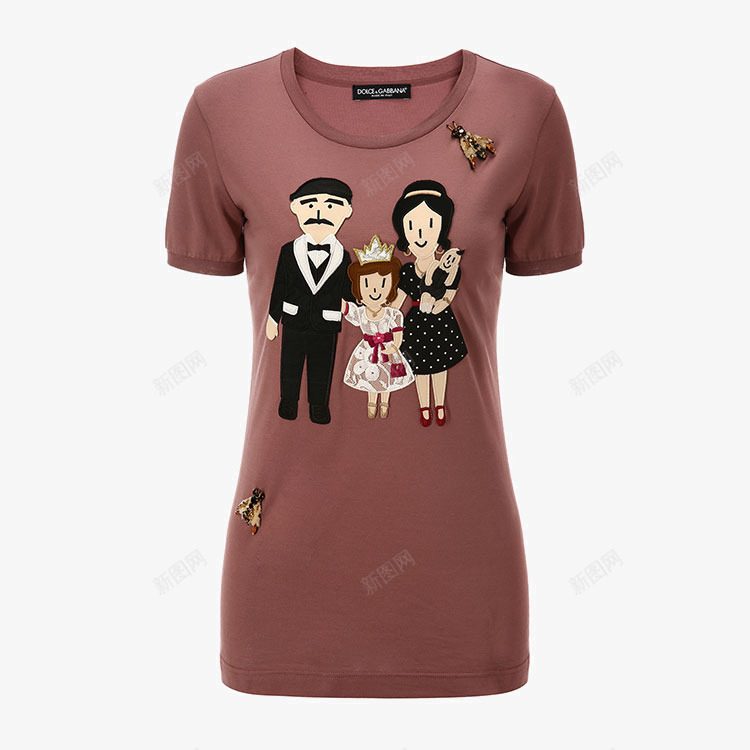 女士深粉红时尚短T恤png免抠素材_新图网 https://ixintu.com DolceampGabbana 女士T恤 杜嘉班纳 深粉红时尚 短T恤