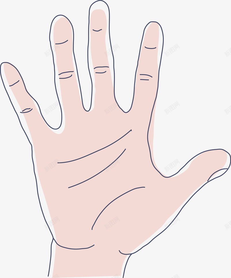 张开的手指png免抠素材_新图网 https://ixintu.com 卡通 卡通巴掌 卡通手 手 手势 手势矢量图 手指 手指图 手掌 手绘手 拳头 指示 简单的手