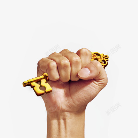 手握金钥匙png免抠素材_新图网 https://ixintu.com 商务 彩色 手势 装饰