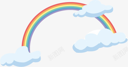 手绘可爱分层卡通彩虹png免抠素材_新图网 https://ixintu.com 分层 卡通 可爱 彩虹