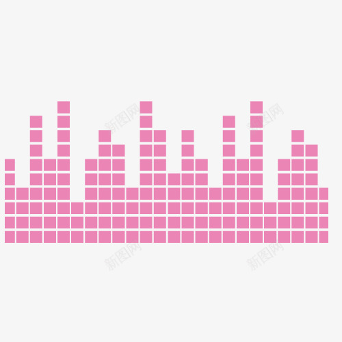 音乐符号矢量图ai免抠素材_新图网 https://ixintu.com 方块 粉色为 音乐符号 矢量图