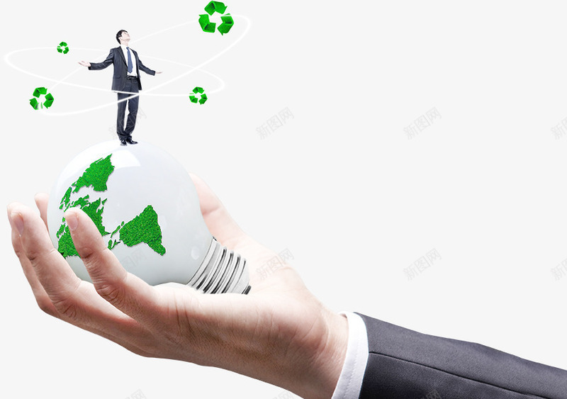 手上的灯泡和商务人物psd免抠素材_新图网 https://ixintu.com 人物 商务人物 手势 灯泡