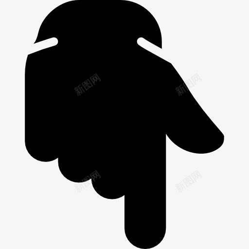 指着图标png_新图网 https://ixintu.com 手势 手和手势 手指 指向下方 界面