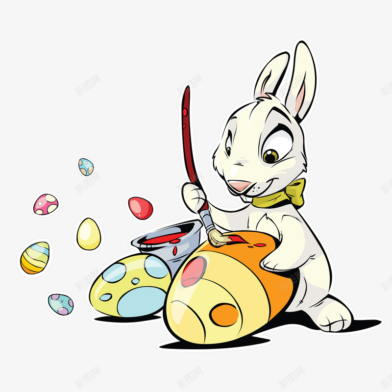 手绘卡通兔子psd免抠素材_新图网 https://ixintu.com 兔子 卡通 手绘 简笔画 糖果兔子
