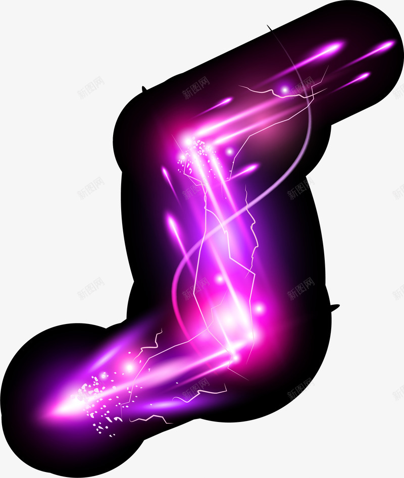 梦幻紫色炫光png免抠素材_新图网 https://ixintu.com 光晕 光点 免抠PNG 梦幻 炫光 紫色 线条