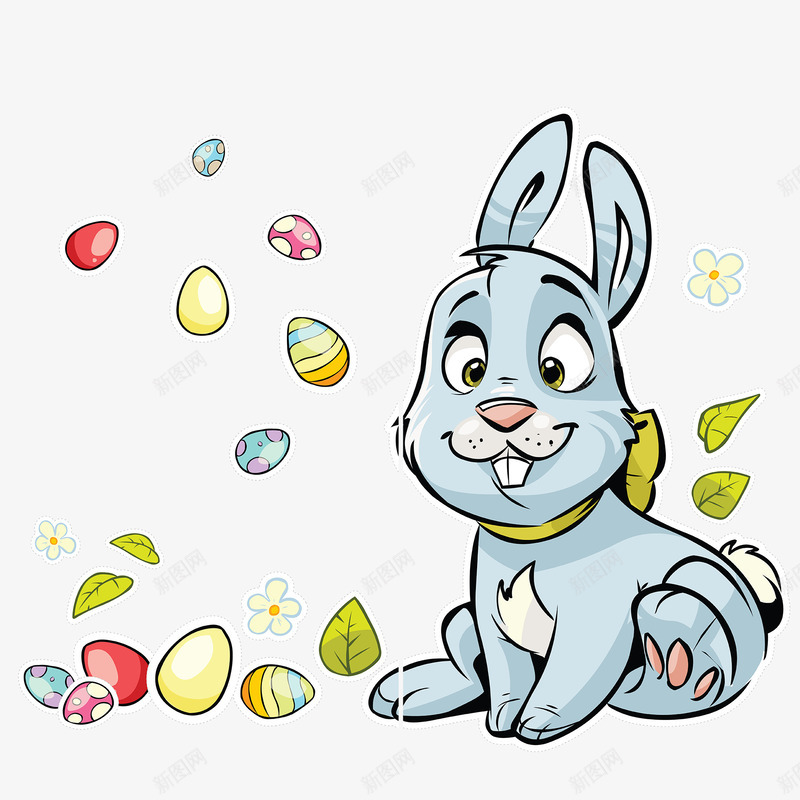 兔子卡通画psd免抠素材_新图网 https://ixintu.com 儿童画 兔子卡通画 卡通画