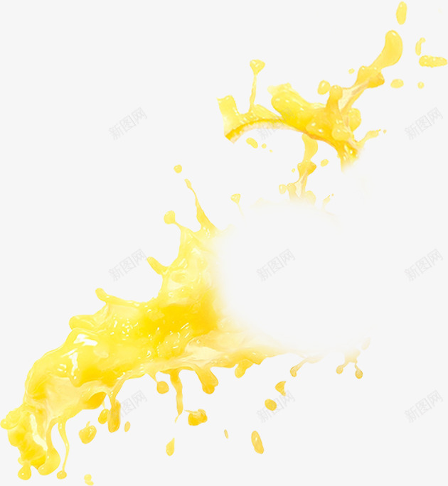手绘黄色水滴装饰png免抠素材_新图网 https://ixintu.com 水滴 装饰 黄色