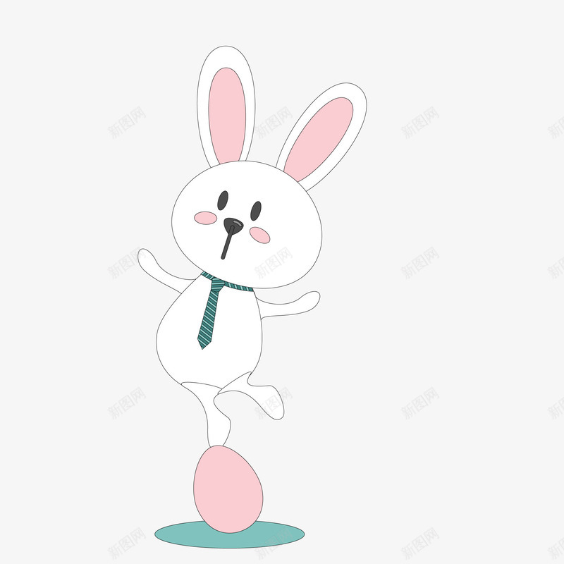 白色手绘兔子卡通插画矢量图ai免抠素材_新图网 https://ixintu.com 兔子 卡通 可爱 手绘 插画 杂技 白色 眼睛 矢量图