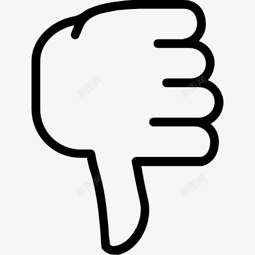 不喜欢图标png_新图网 https://ixintu.com 不喜欢 不好 手 手势 手和手势 手指