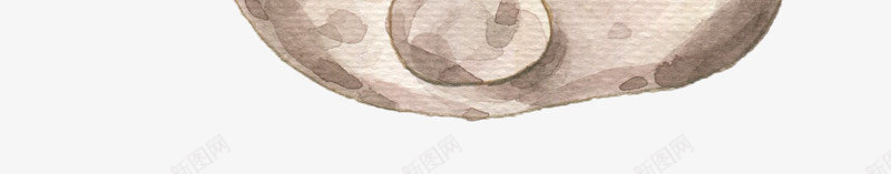 水墨兔子png免抠素材_新图网 https://ixintu.com 一只 兔子 卡通 可爱 手绘 棕色 红色 耳朵