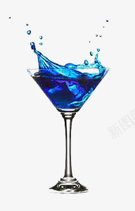 溅起的蓝色水滴png免抠素材_新图网 https://ixintu.com 杯子 水花 蓝色