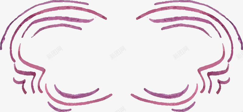 粉紫色蝴蝶线条边框png免抠素材_新图网 https://ixintu.com 水彩边框 矢量png 粉紫色 线条 线条边框 蝴蝶形状