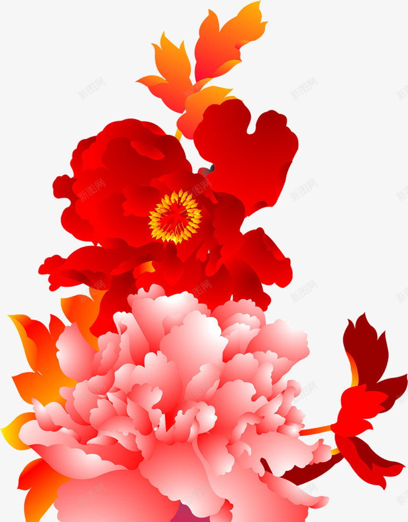 手绘粉红色花朵板报png免抠素材_新图网 https://ixintu.com 板报 粉红色 花朵
