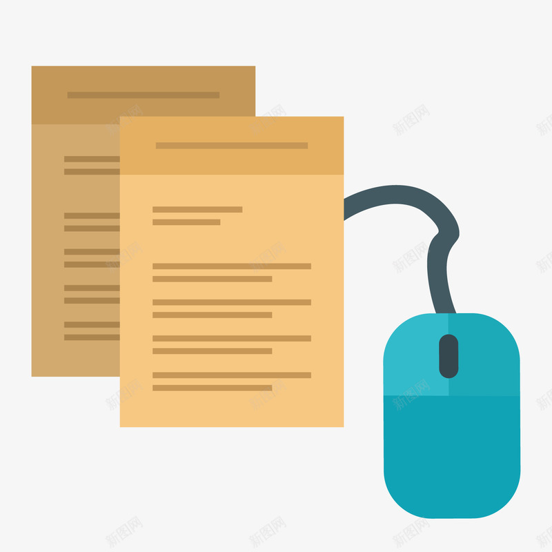 灰色纸张商务鼠标链接矢量图ai免抠素材_新图网 https://ixintu.com 光泽 反光 商务 扁平化 灰色 点击 科技 纸张 纹理 鼠标 矢量图