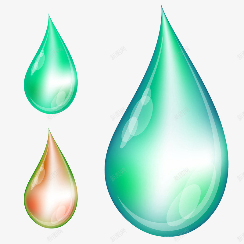 泛绿的泪水png免抠素材_新图网 https://ixintu.com 水滴 泪水 泪点 绿色 蓝绿色