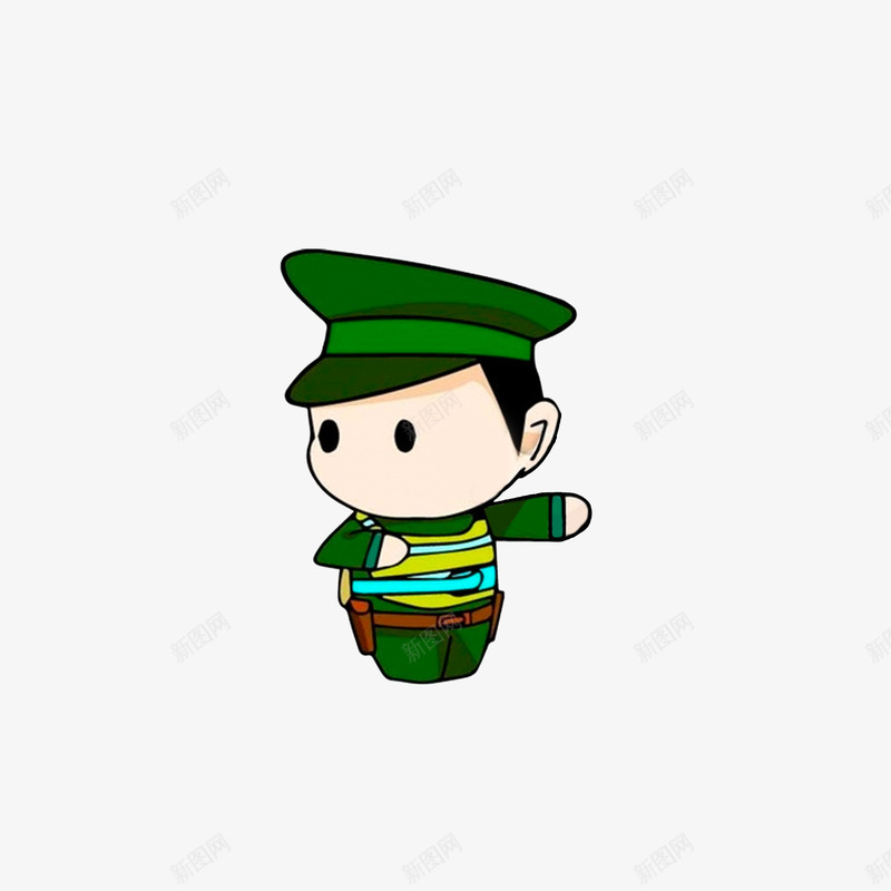 请直行手势png免抠素材_新图网 https://ixintu.com Q版交警 交警手势 交通警察 交通警察卡通 请直行手势