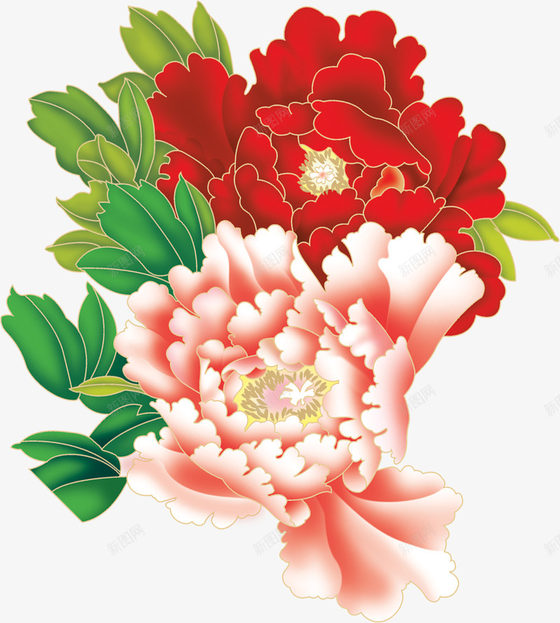 手绘粉红色花朵海报png免抠素材_新图网 https://ixintu.com 海报 粉红色 花朵
