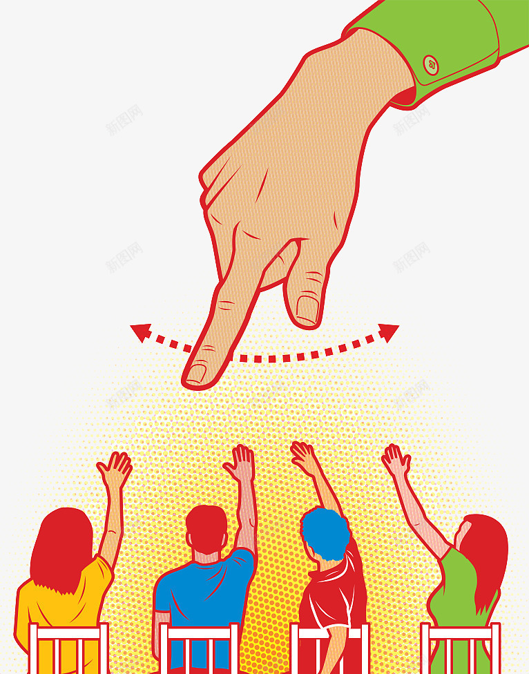 手绘插图手势指示方向png免抠素材_新图网 https://ixintu.com 人物指示 手势 手指 手绘插图 指向 指示 方向 箭头