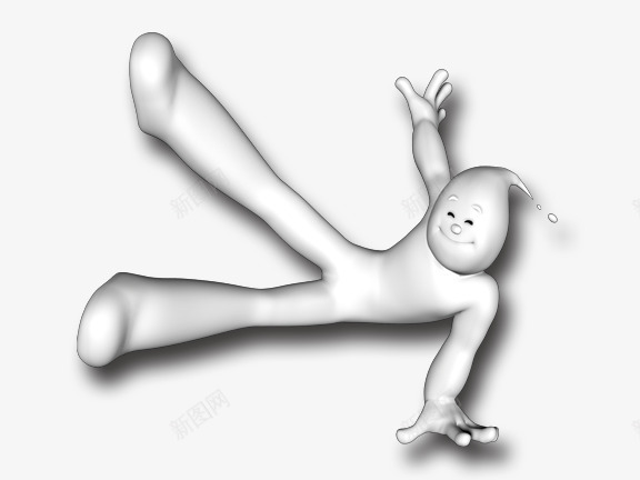 水滴形运动的小人png免抠素材_新图网 https://ixintu.com 小人 白色 运动