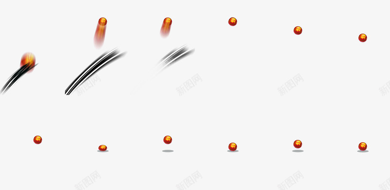 红色球弹跳特效png免抠素材_新图网 https://ixintu.com 圆球 快速 游戏 跳跃