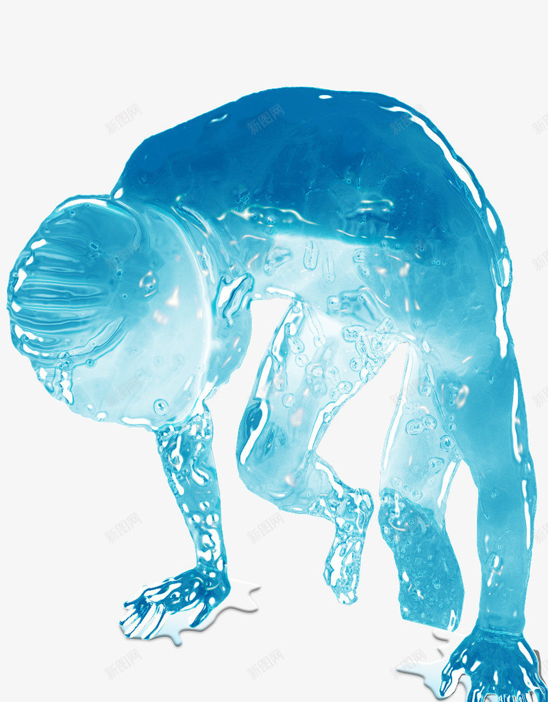 爬人物png免抠素材_新图网 https://ixintu.com PSD分层素材 水人 水珠人物 源文件 爬人物素材