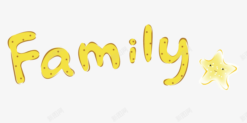 family可爱字体矢量图ai免抠素材_新图网 https://ixintu.com 创意 手绘 艺术字 英语 矢量图