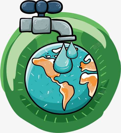 地球水资源png免抠素材_新图网 https://ixintu.com 地球 水滴 水资源 环保 生态