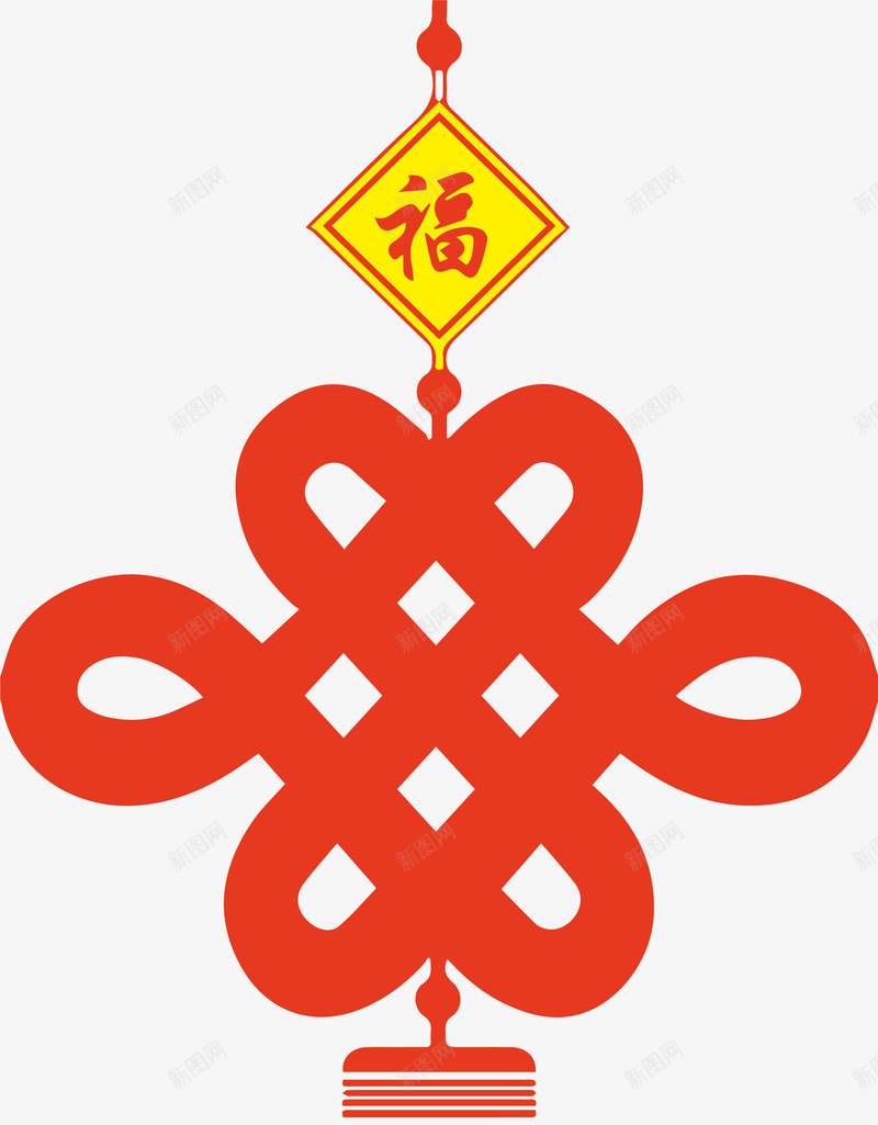 中国结扁平新年挂饰png免抠素材_新图网 https://ixintu.com 中国结 中国结底纹 中国结扁平新年挂饰 中国结装饰设计 剪纸中国结 卡通手绘红色中国结 福字中国结