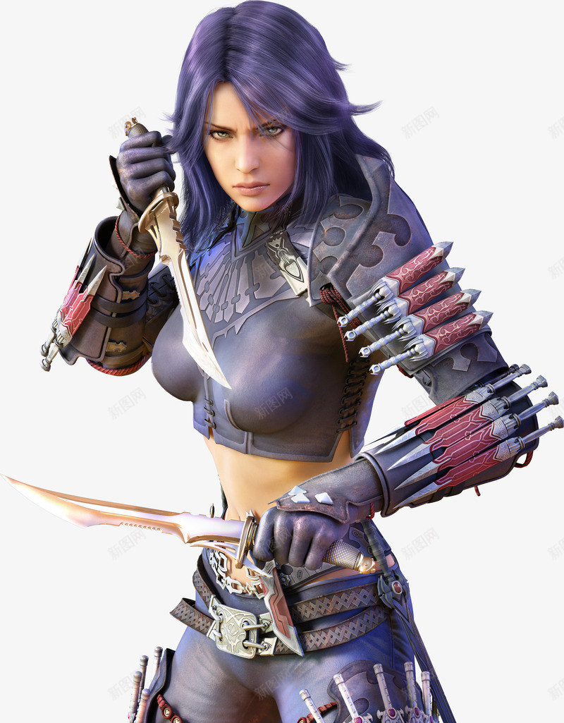 女战士炫酷杀气人物png免抠素材_新图网 https://ixintu.com 人物 战士 杀气