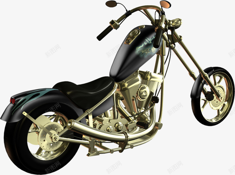 复古炫酷摩托车png免抠素材_新图网 https://ixintu.com moto 交通工具 哈雷 摩托车 机车