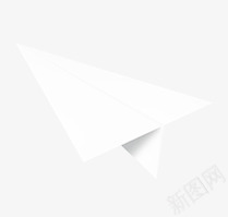 白色折叠纸飞机png免抠素材_新图网 https://ixintu.com 折叠 白色 飞机