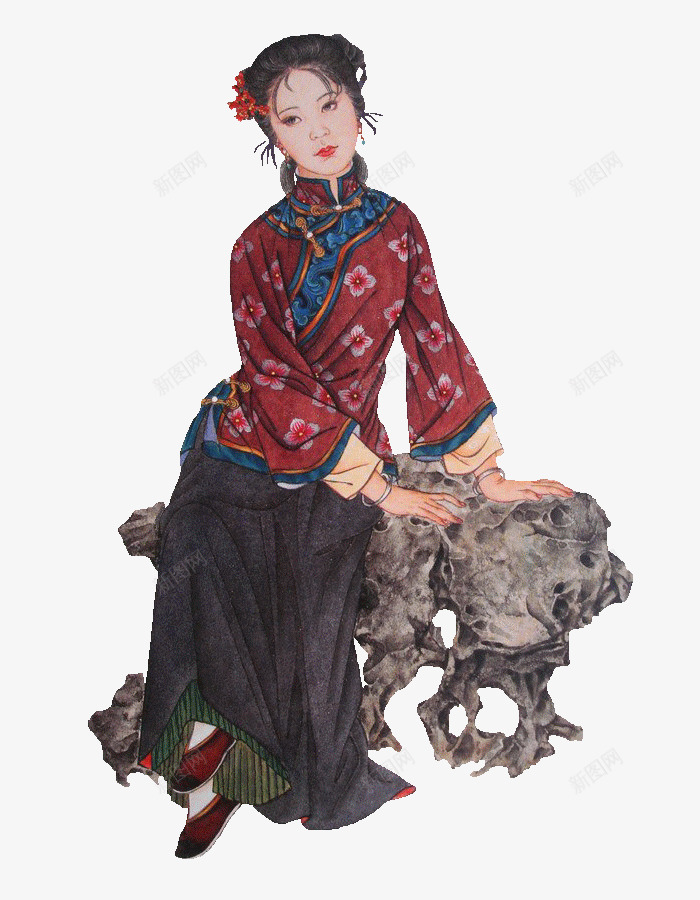 中国古代女子png免抠素材_新图网 https://ixintu.com 中国风 传统 古代 女性