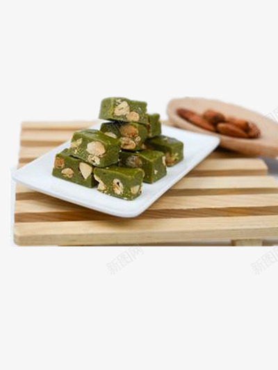 抹茶牛轧糖png免抠素材_新图网 https://ixintu.com 抹茶味 抹茶粉 牛奶 甜食 糖果 糖类 绿色 花生 零食