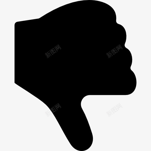 不喜欢图标png_新图网 https://ixintu.com 姿态 手 手势 手指 拇指向下 表情