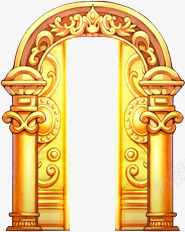 金色科幻门png免抠素材_新图网 https://ixintu.com 炫酷门 科幻 科幻元素 金色 门