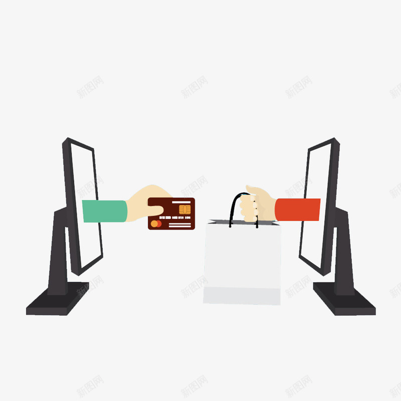 卡通放心购物的PSD分层png免抠素材_新图网 https://ixintu.com 买东西疯狂购物 买买买 买衣服 放心购物 海淘 购物 购物女