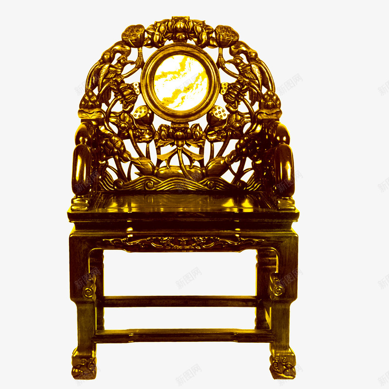 黄色高端古代椅子皇家png免抠素材_新图网 https://ixintu.com 古代椅子 古典 坐下来 坚固 皇家 美观 舒服 舒适 高端 黄色 黒木