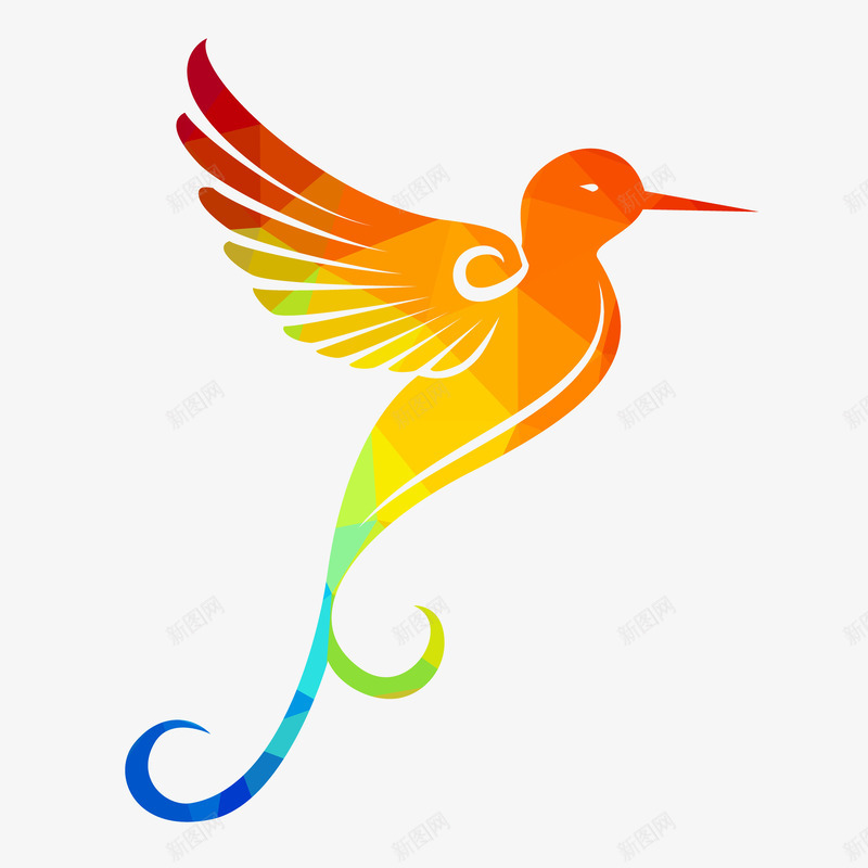 卡通彩色多边形小鸟矢量图ai免抠素材_新图网 https://ixintu.com 七彩凤凰 凤凰 多边形 小鸟 彩色 早鸟 矢量图 装饰图案