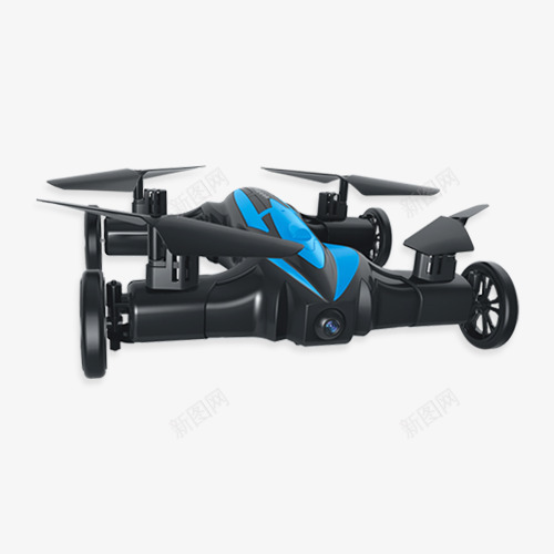 实物黑蓝色四轴飞行器玩具png免抠素材_新图网 https://ixintu.com 产品实物 四轴飞行器 无人机 航拍器 遥控玩具 遥控飞机 飞行玩具